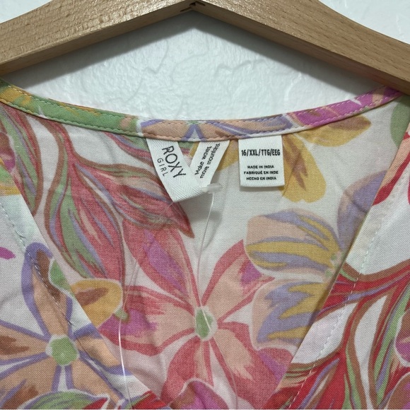Roxy Girls Floral Summer Dress Size XXL - Picture 2 of 8